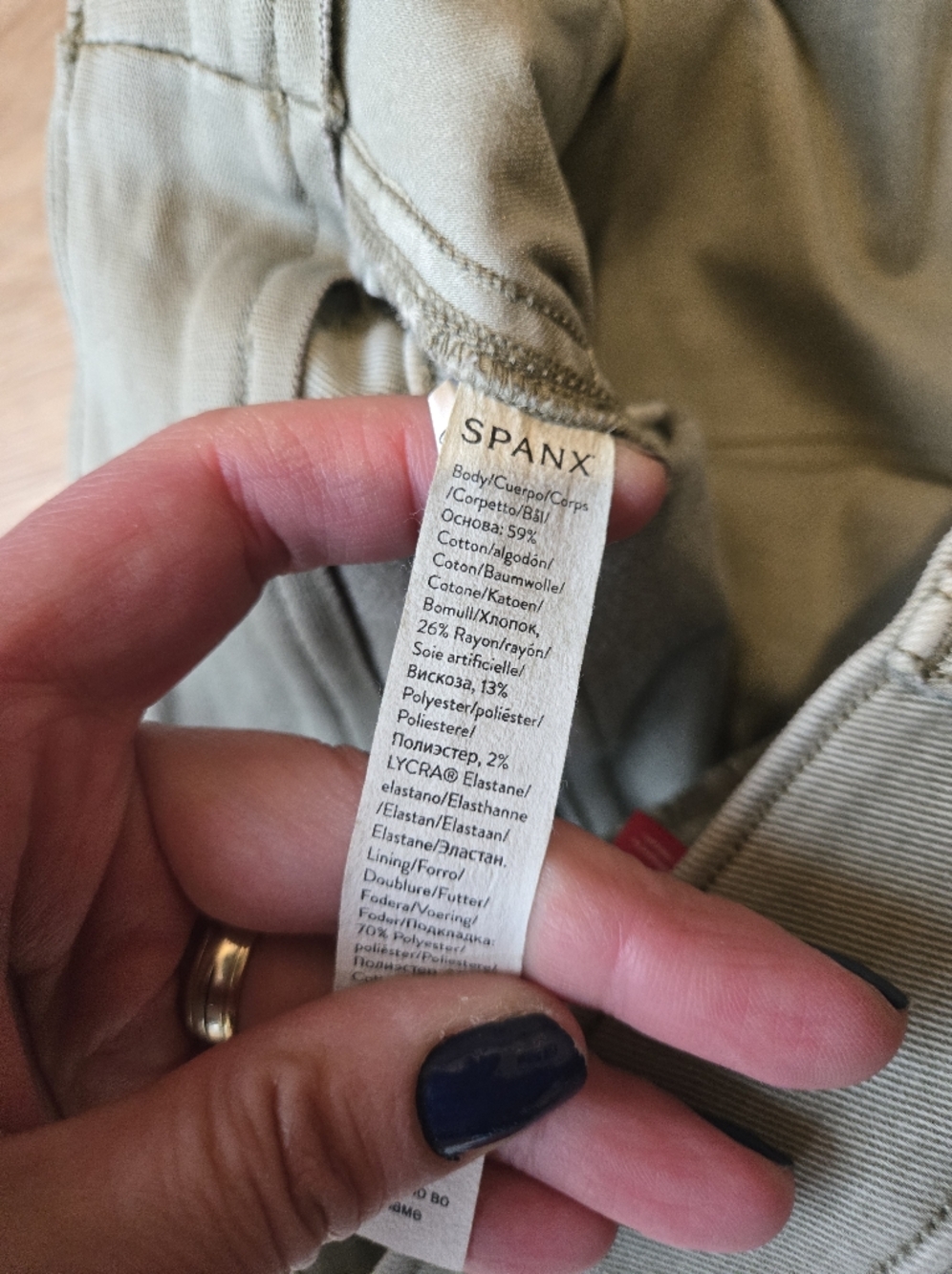 Spanx Stretch Twill Straight Leg Pants in Olive Oil Size M - Picture 8 of 11
